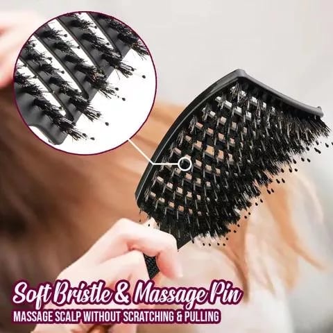 🎅Weihnachtsangebot 60% Rabatt - Detangler Borsten-Nylon-Haarbürste🎁Kaufen 3 Bezahlen 2