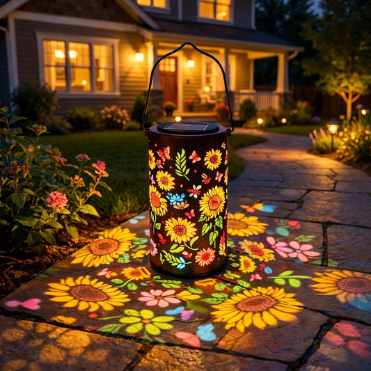 💐 Frühlingstag-Verkauf ⚡50K+ verkauft!🌻Bunte Sonnenblumen-Leuchte, solarbetriebene Gartenlaterne🌞