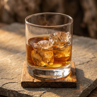 🐮 Mini-Highland-Cow-Eiswürfelform – niedliche 3D-Eiswürfel für Getränke, Partys & Geschenke