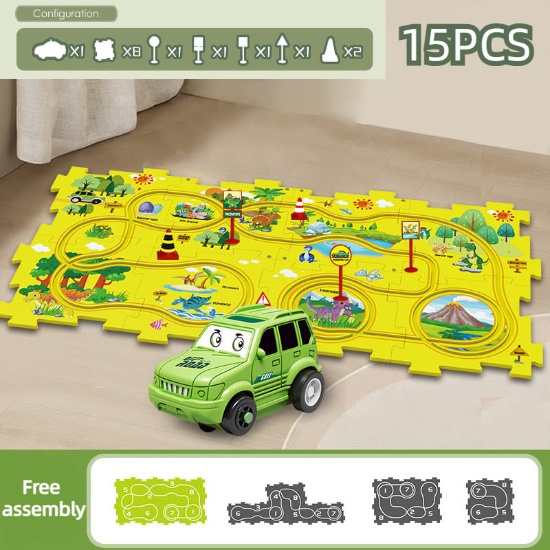 🎅Weihnachtsverkauf - 49% Rabatt🔥Kindererzieherisches Puzzle-Autospielset