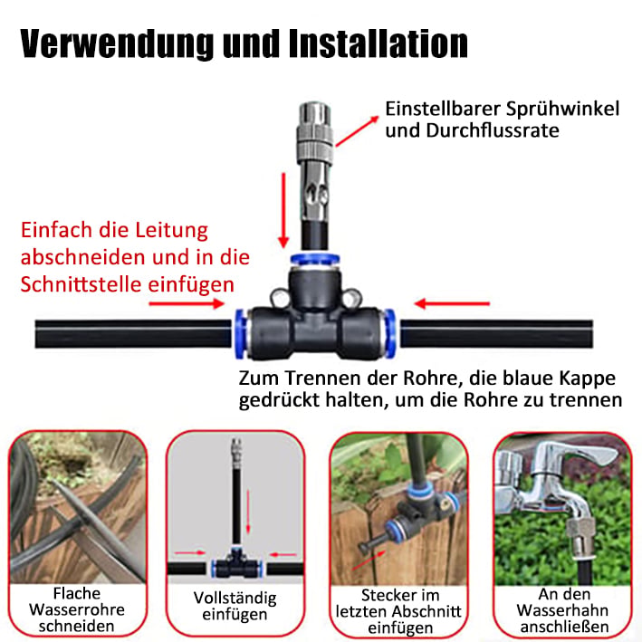 🔥Letzter Tag 49 % Rabatt✨360° Gebogenes Garten-Automatik-Bewässerungssystem