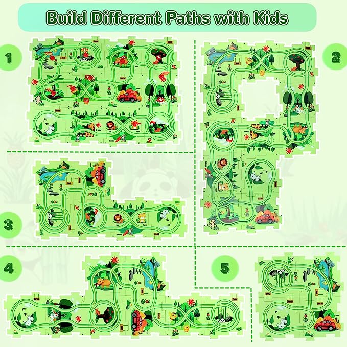 🎅Weihnachtsverkauf - 49% Rabatt🔥Kindererzieherisches Puzzle-Autospielset