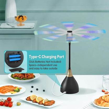🌀 50% RABATT! Intelligenter Fliegenvertreiber-Ventilator – USB/Batterie, leise, tragbar – überall fliegenfrei. 🏡✅