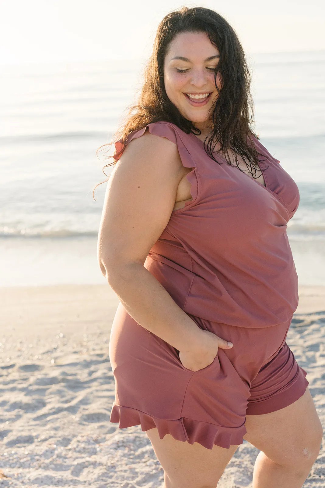 🔥Mother’s Day Promotion 50% OFF🎁Swim Romper Built-in Bra & Shorts with Pockets👙