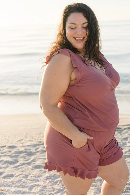 🔥Mother’s Day Promotion 50% OFF🎁Swim Romper Built-in Bra & Shorts with Pockets👙