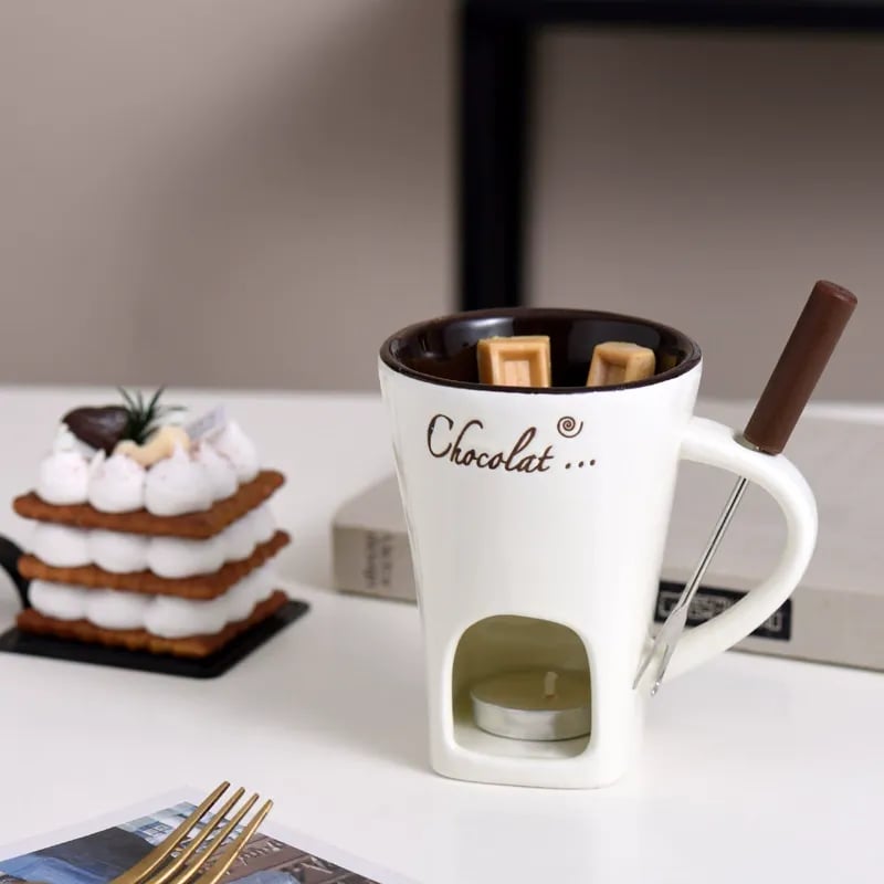 🎄Weihnachtsverkauf 50% Rabatt🍫Handgefertigte Schokoladenschmelztasse🎁Das gemütliche Fondue-Erlebnis