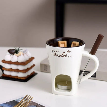 🎄Weihnachtsverkauf 50% Rabatt🍫Handgefertigte Schokoladenschmelztasse🎁Das gemütliche Fondue-Erlebnis