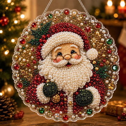 🎅Weihnachts-Vorverkauf – 60% Rabatt!!🎄Weihnachtliches Perlen-Diamond-Art-Hängeornament-Set | Lichtbeständige, nicht verblassende Perlen – DIY handmade Weihnachtsschmuck zum Aufhängen🎅💎