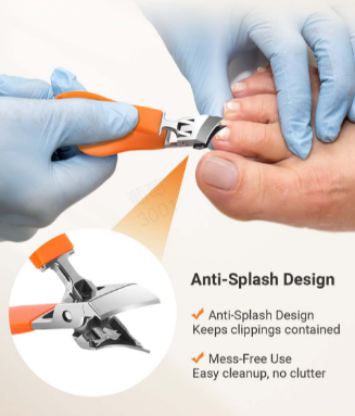 🎄Weihnachtsverkauf🔥Breitmaulöffnung Anti-Spritz Schräge Nagelknipser