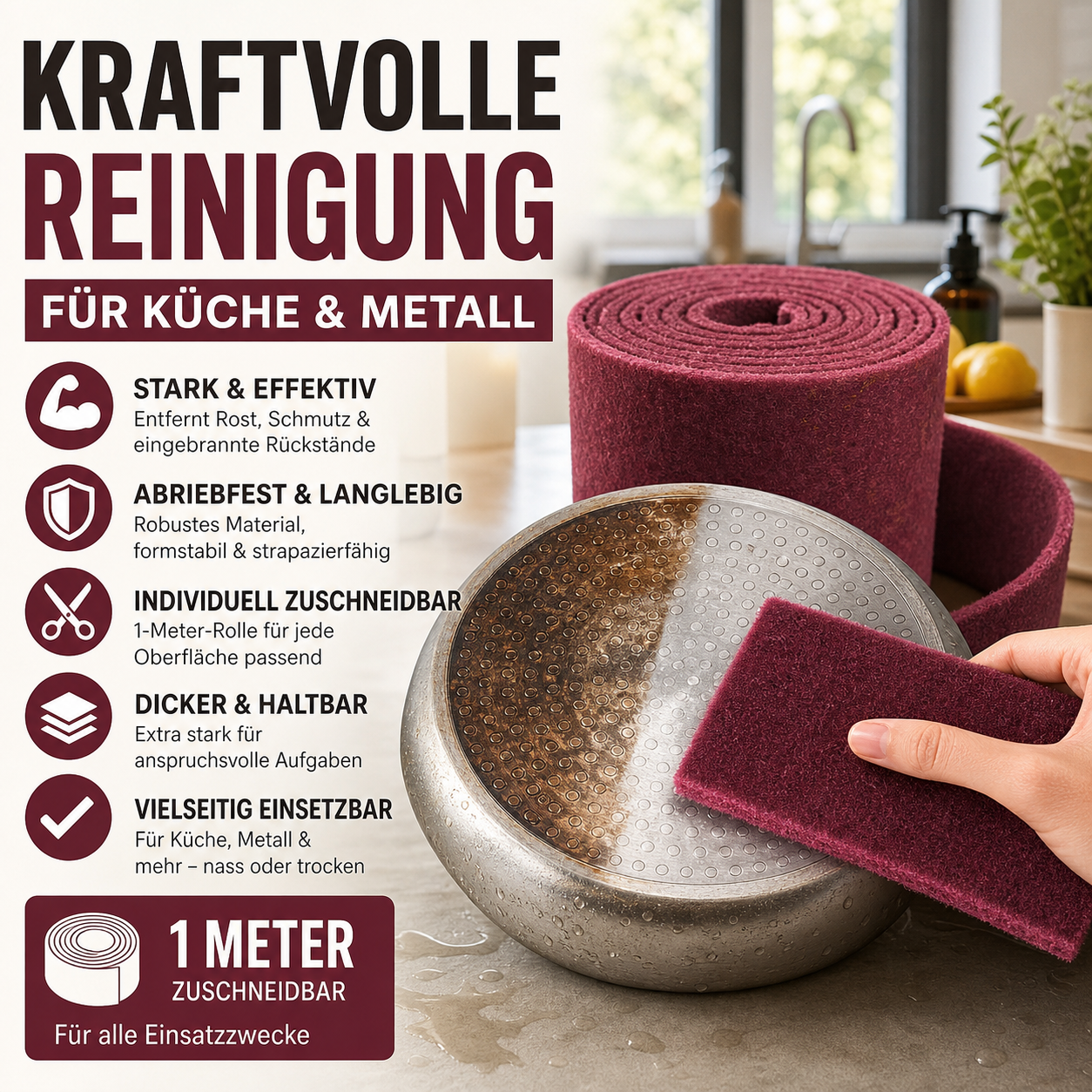 🔥🎁 2+1 GRATIS!!🥳 💞 50K+ VERKAUFT! ⚡🧽 Vielseitiges Scheuerschwamm-Set für hartnäckige Flecken