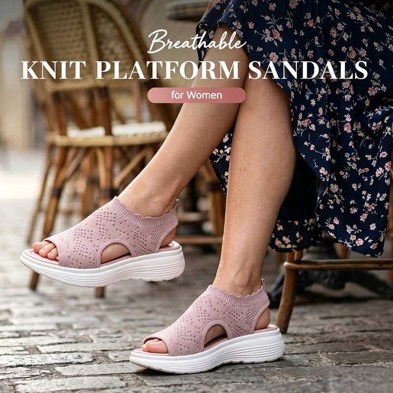 ⏳Hot Sale 70% OFF🎁Women’s Knit Platform Sandals