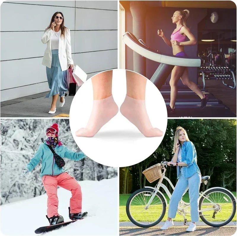 💞KAUFE 2, BEKOMME 1 GRATIS + 50 % RABATT! 🥳 Feuchtigkeitsspendende Fußmaske, Peeling-Silikonsocken, Strand-Schutzsocken