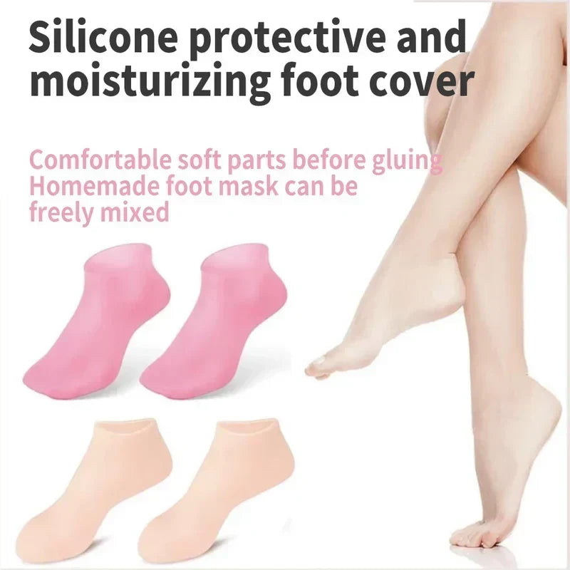 💞KAUFE 2, BEKOMME 1 GRATIS + 50 % RABATT! 🥳 Feuchtigkeitsspendende Fußmaske, Peeling-Silikonsocken, Strand-Schutzsocken