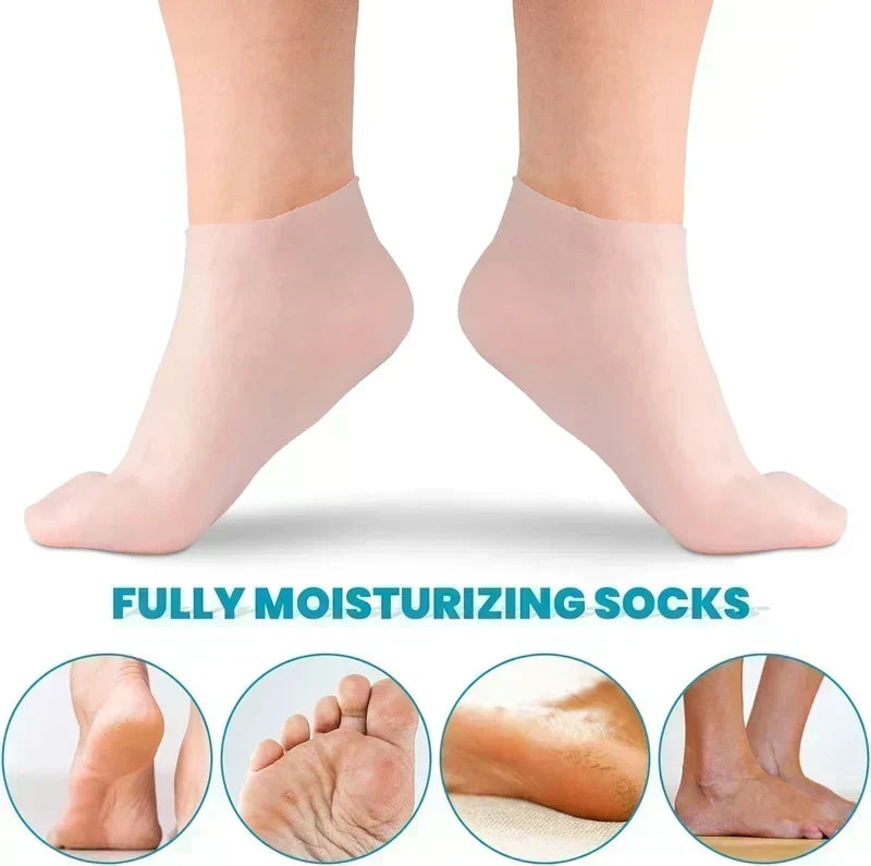 💞KAUFE 2, BEKOMME 1 GRATIS + 50 % RABATT! 🥳 Feuchtigkeitsspendende Fußmaske, Peeling-Silikonsocken, Strand-Schutzsocken