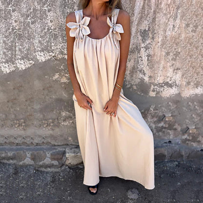 ⏰️Letzter Tag für kostenlosen Versand⌛️Damen elegantes Maxikleid mit Trägern und Blumendruck