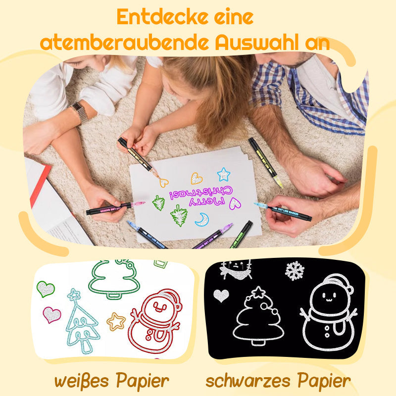 🎅Weihnachtssonderangebote €10.99!!⚡50K+ verkauft!🎁Farbige Lightstick Graffiti Textmarker-Stifte