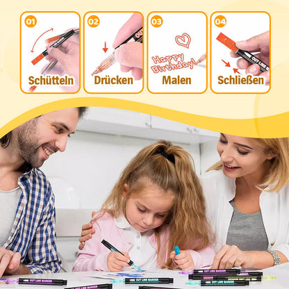 🎅Weihnachtssonderangebote €10.99!!⚡50K+ verkauft!🎁Farbige Lightstick Graffiti Textmarker-Stifte