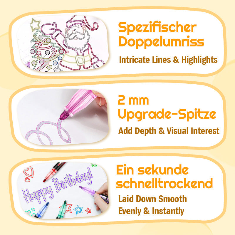 🎅Weihnachtssonderangebote €10.99!!⚡50K+ verkauft!🎁Farbige Lightstick Graffiti Textmarker-Stifte
