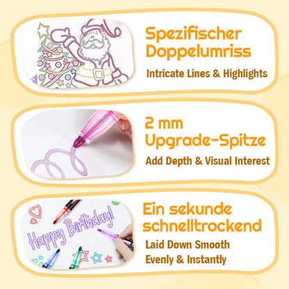 🎅Weihnachtssonderangebote €10.99!!⚡50K+ verkauft!🎁Farbige Lightstick Graffiti Textmarker-Stifte