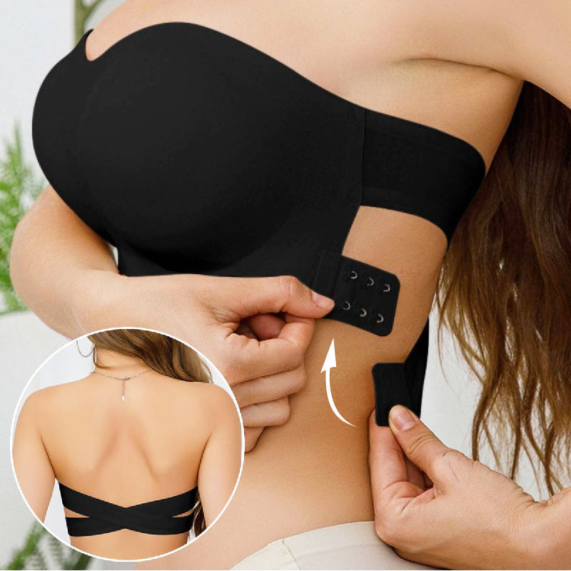 💥 1 KAUFEN, 1 GRATIS ERHALTEN + Gratisversand! 🥳💜 Trägerloser Bandeau-BH ✨ Nahtloser Büstenhalter ohne Bügel mit Halt, vielseitig einsetzbar