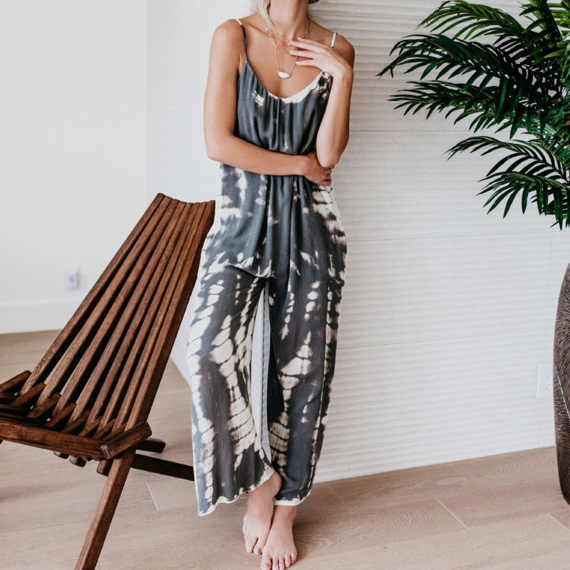 🌸LETZTER TAG ZUM SONDERPREIS!!🌸Damenmode Spaghettiträger-Jumpsuit mit Print
