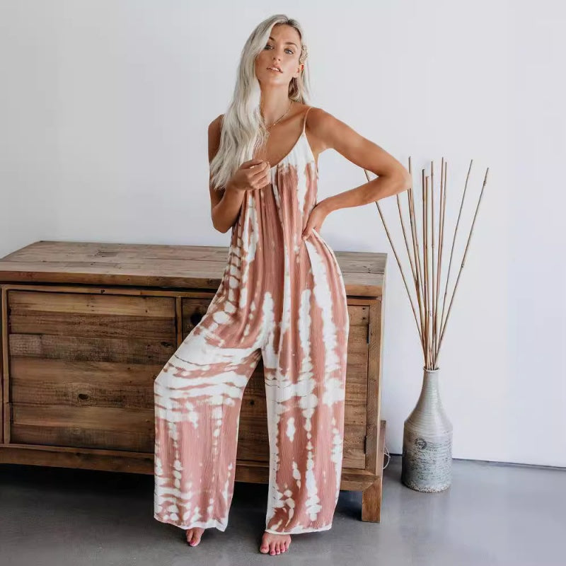 🌸LETZTER TAG ZUM SONDERPREIS!!🌸Damenmode Spaghettiträger-Jumpsuit mit Print