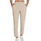🔥Letzter Tag: 60% Rabatt!⏰👖Damen elastische Hose mit hoher Taille, sicheren Reißverschlusstaschen und figurschmeichelndem Cropped-Schnitt für Büro, Sport und Alltag✨