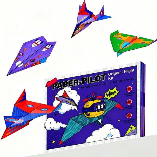 ✈️✨Kreatives DIY-Papierfliegerset - Baue & Starte 10 Modelle, Pädagogisches STEM-Spielzeug für Kinder 6-12 Jahre🧠🎯