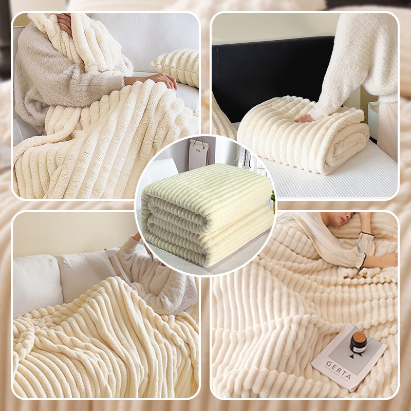 🎁Letzter Tag Sonderpreis: €14,99!!🎅Superweiche Fell-Rippfleece-Decke⛄🔥