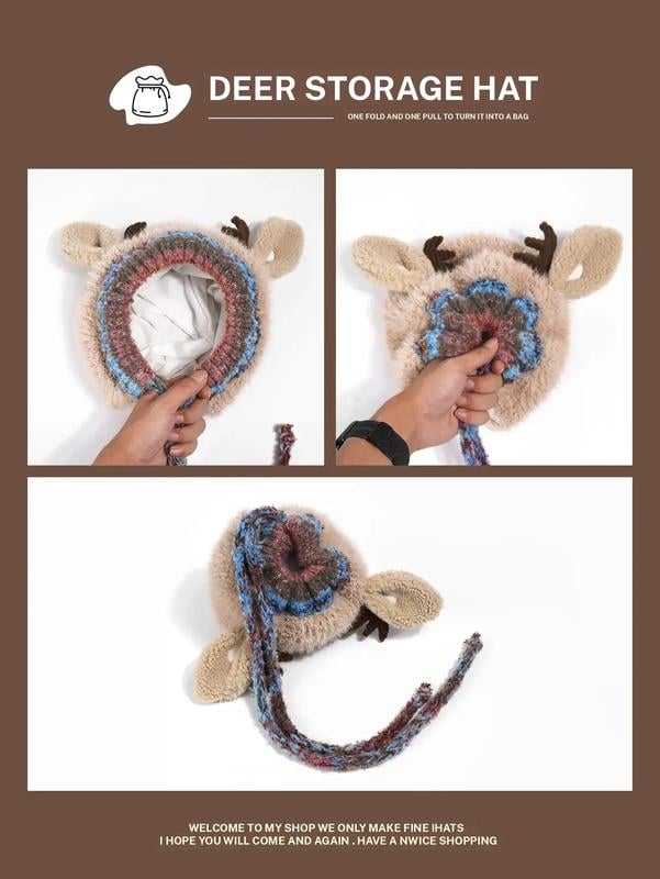 🎁🎄Weihnachtsverkauf 49% Rabatt🦌Originaldesign Festlicher Weihnachtsgeweih-Hut🧶