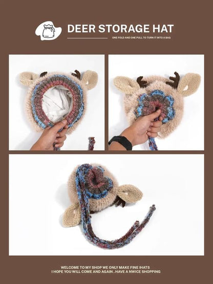 🎁🎄Weihnachtsverkauf 49% Rabatt🦌Originaldesign Festlicher Weihnachtsgeweih-Hut🧶