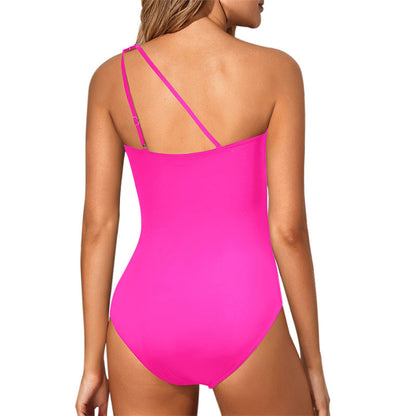 💥LAST DAY SALE 50% OFF🏖️👙Women's One-Shoulder One-Piece Swimsuit with Tummy Control