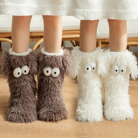 💗Letzter Tag 50% Rabatt⚡50K+ verkauft!💕Plüschige Damen-Slipper-Socken, Bodensocken für den Winter, dick gefüttert mit flauschigem Fleece-Innenfutter, rutschfest, ideal als Hausschuhe oder Schuhüberzieher für erwachsene Frauen