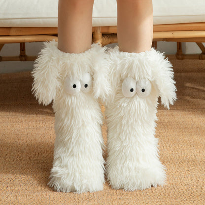 💗Letzter Tag 50% Rabatt⚡50K+ verkauft!💕Plüschige Damen-Slipper-Socken, Bodensocken für den Winter, dick gefüttert mit flauschigem Fleece-Innenfutter, rutschfest, ideal als Hausschuhe oder Schuhüberzieher für erwachsene Frauen
