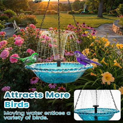 🐦 50% RABATT! ⛲ Hängender Springbrunnen für Den Außenbereich mit Vogelbad & Futterstelle – Dekorativ, Beruhigendes Wasserspiel & Perfekt Für Den Garten 🏡