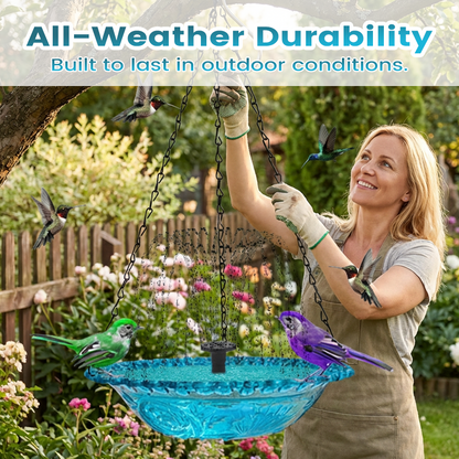 🐦 50% RABATT! ⛲ Hängender Springbrunnen für Den Außenbereich mit Vogelbad & Futterstelle – Dekorativ, Beruhigendes Wasserspiel & Perfekt Für Den Garten 🏡