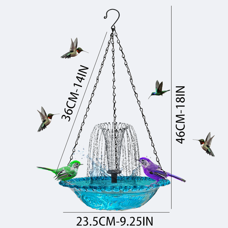 🐦 50% RABATT! ⛲ Hängender Springbrunnen für Den Außenbereich mit Vogelbad & Futterstelle – Dekorativ, Beruhigendes Wasserspiel & Perfekt Für Den Garten 🏡