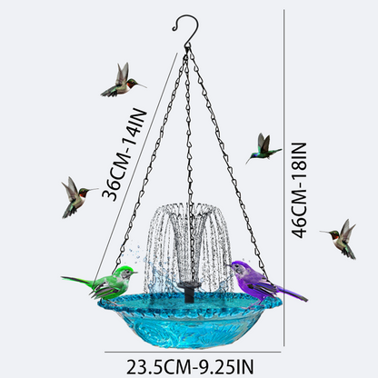 🐦 50% RABATT! ⛲ Hängender Springbrunnen für Den Außenbereich mit Vogelbad & Futterstelle – Dekorativ, Beruhigendes Wasserspiel & Perfekt Für Den Garten 🏡