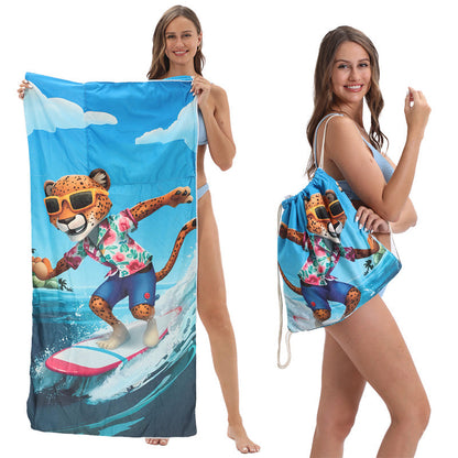 🔥Letzter Tag: 60% Rabatt!⏰🏖️2-in-1 bedruckter Strandtuch-Rucksack🏝️