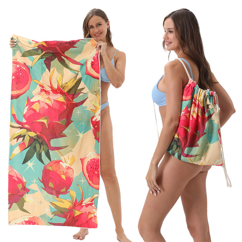 🔥Letzter Tag: 60% Rabatt!⏰🏖️2-in-1 bedruckter Strandtuch-Rucksack🏝️