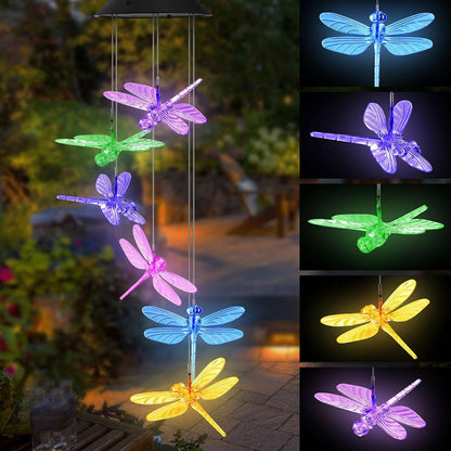 🔥Kostenloser Versand & 50 % Rabatt🔥🦋 Verschönern Sie Ihren Garten – ✨Kreative Solar-Windspiele mit Vogeldesign