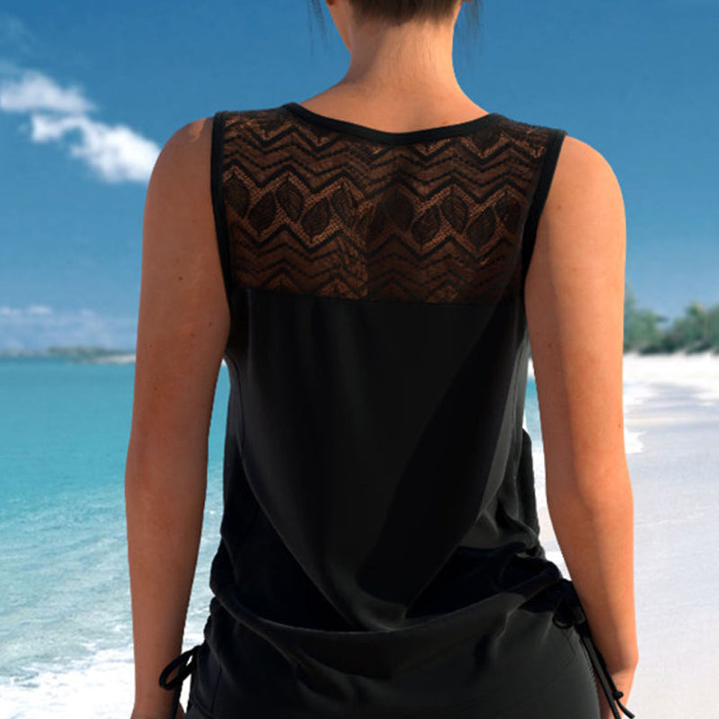 🏖️ Sommer-Sale 60% Rabatt 🏝️🩱Zweiteiliger Tankini– hochtailliert mit Bandeau-Top – perfekt für den Strand👙