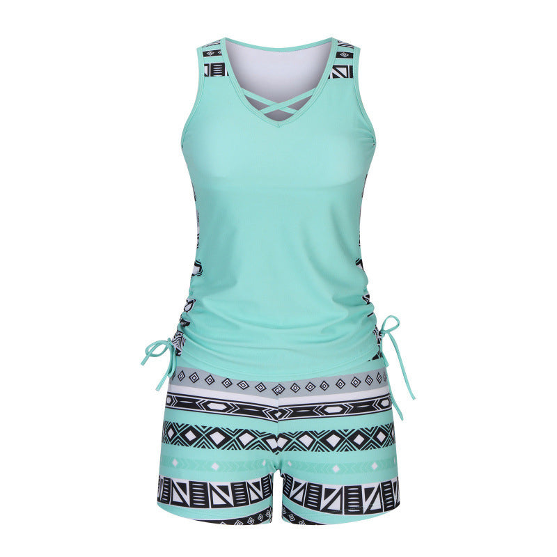 🏖️ Sommer-Sale 60% Rabatt 🏝️🩱Zweiteiliger Tankini– hochtailliert mit Bandeau-Top – perfekt für den Strand👙