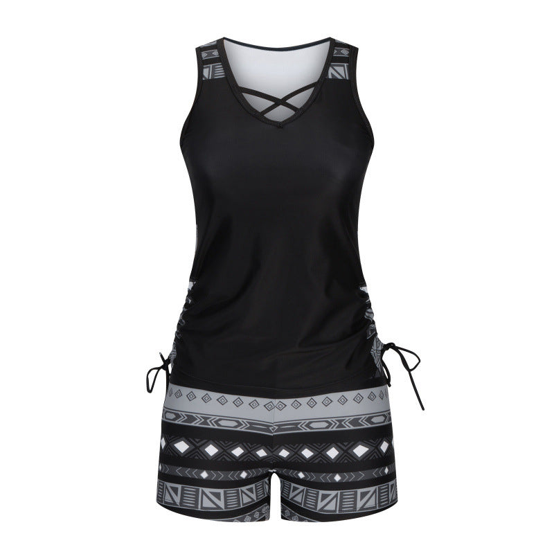 🏖️ Sommer-Sale 60% Rabatt 🏝️🩱Zweiteiliger Tankini– hochtailliert mit Bandeau-Top – perfekt für den Strand👙