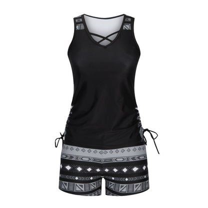 🏖️ Sommer-Sale 60% Rabatt 🏝️🩱Zweiteiliger Tankini– hochtailliert mit Bandeau-Top – perfekt für den Strand👙
