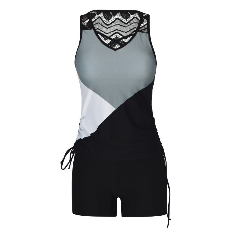 🏖️ Sommer-Sale 60% Rabatt 🏝️🩱Zweiteiliger Tankini– hochtailliert mit Bandeau-Top – perfekt für den Strand👙