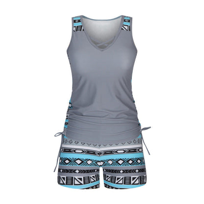 🏖️ Sommer-Sale 60% Rabatt 🏝️🩱Zweiteiliger Tankini– hochtailliert mit Bandeau-Top – perfekt für den Strand👙
