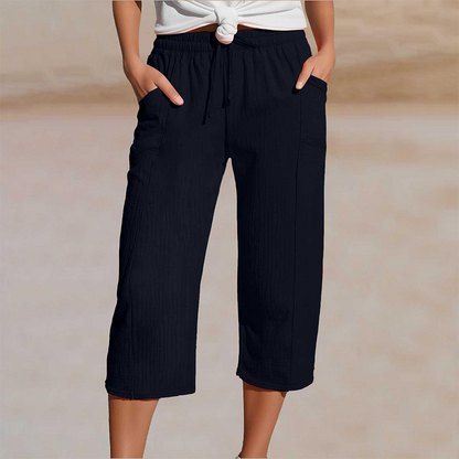 ⏰️Letzter Tag für kostenlosen Versand⌛️ Damen Baumwoll-Leinen Hose mit Falten – luftig, bequem & stilvoll 👖