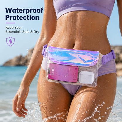 🌈 IPX8 Waterproof Phone Pouch – Submersible, Touch-Sensitive, Holographic Style. 40% OFF Limited Offer!