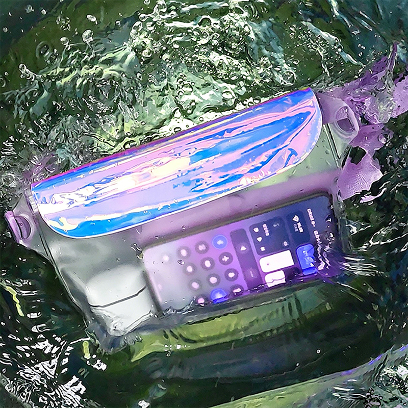🌈 IPX8 Waterproof Phone Pouch – Submersible, Touch-Sensitive, Holographic Style. 40% OFF Limited Offer!